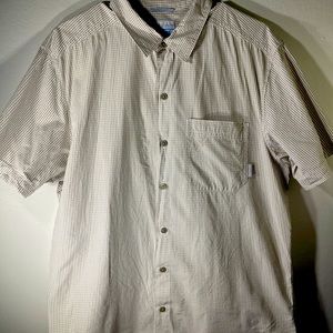 Columbia Plaid Button Down Short sleeve Shirt Men’s M